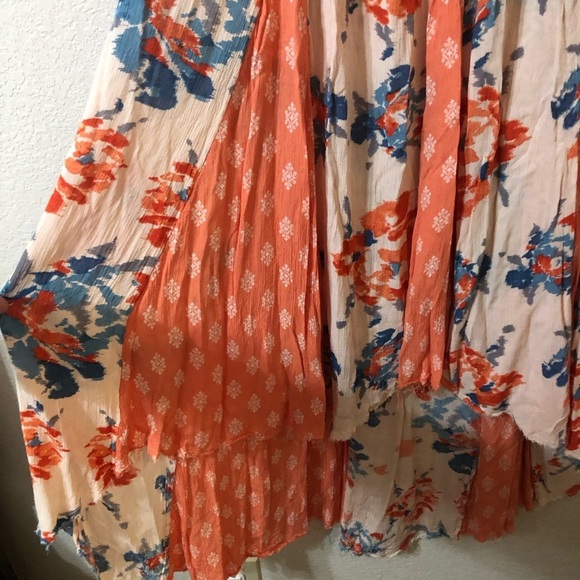 Free People Show You Off Sheer Pleated Boho Patchwork Maxi Skirt - Size Medium - Picture 2 of 5